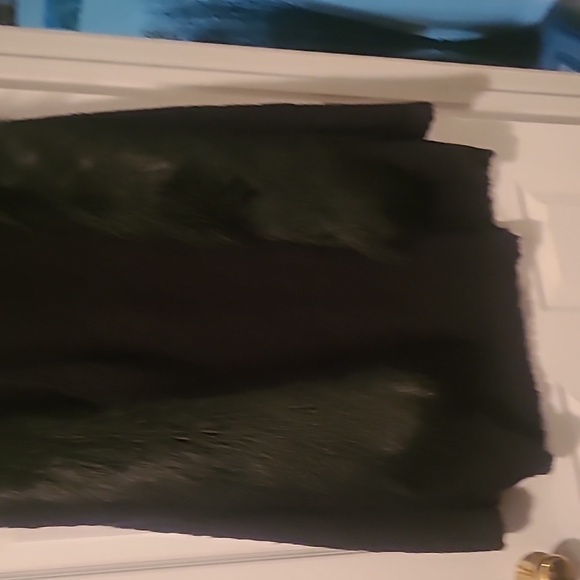 Donna Solyers black fur long sleeve pullover coat - Picture 3 of 6